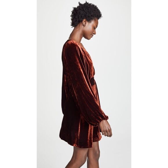 A.L.C Carlo Velvet silk Blend Wrap mini Dress - Picture 5 of 13